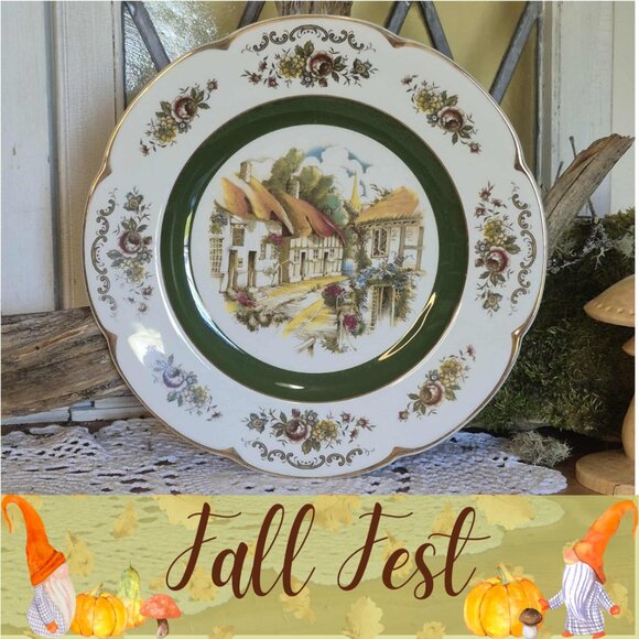 🍂 20% OFF - Vintage Ironstone Ascot Service Plate by Wood & Sons - Cottage Ware - Picture 1 of 10